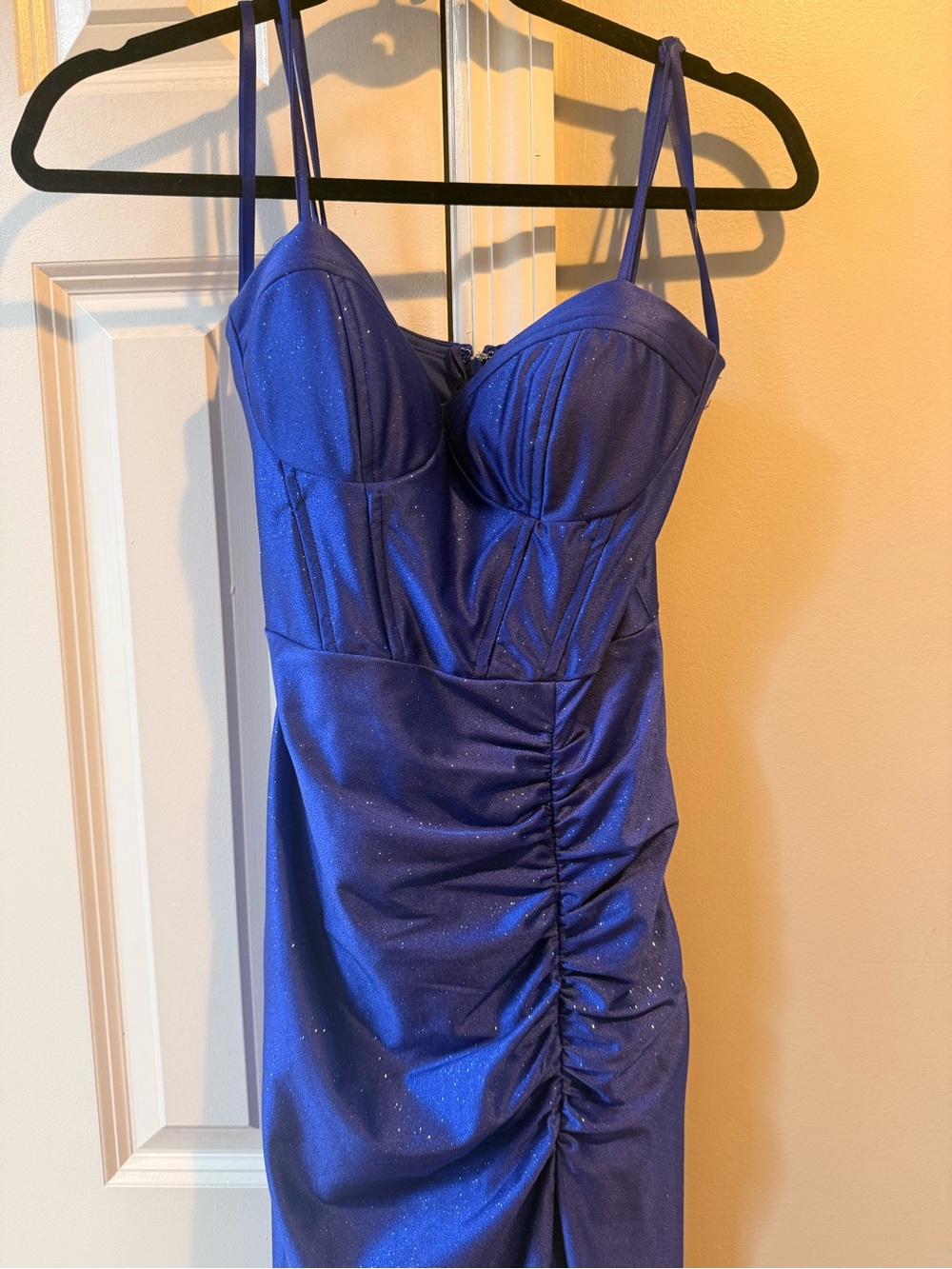 Prom junior/senior long blue dress sz 1/2
